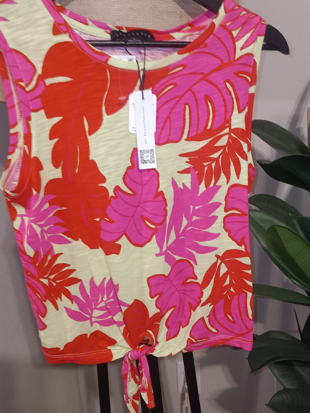 Sanctuary Tropical Tie-Front Tank X Small